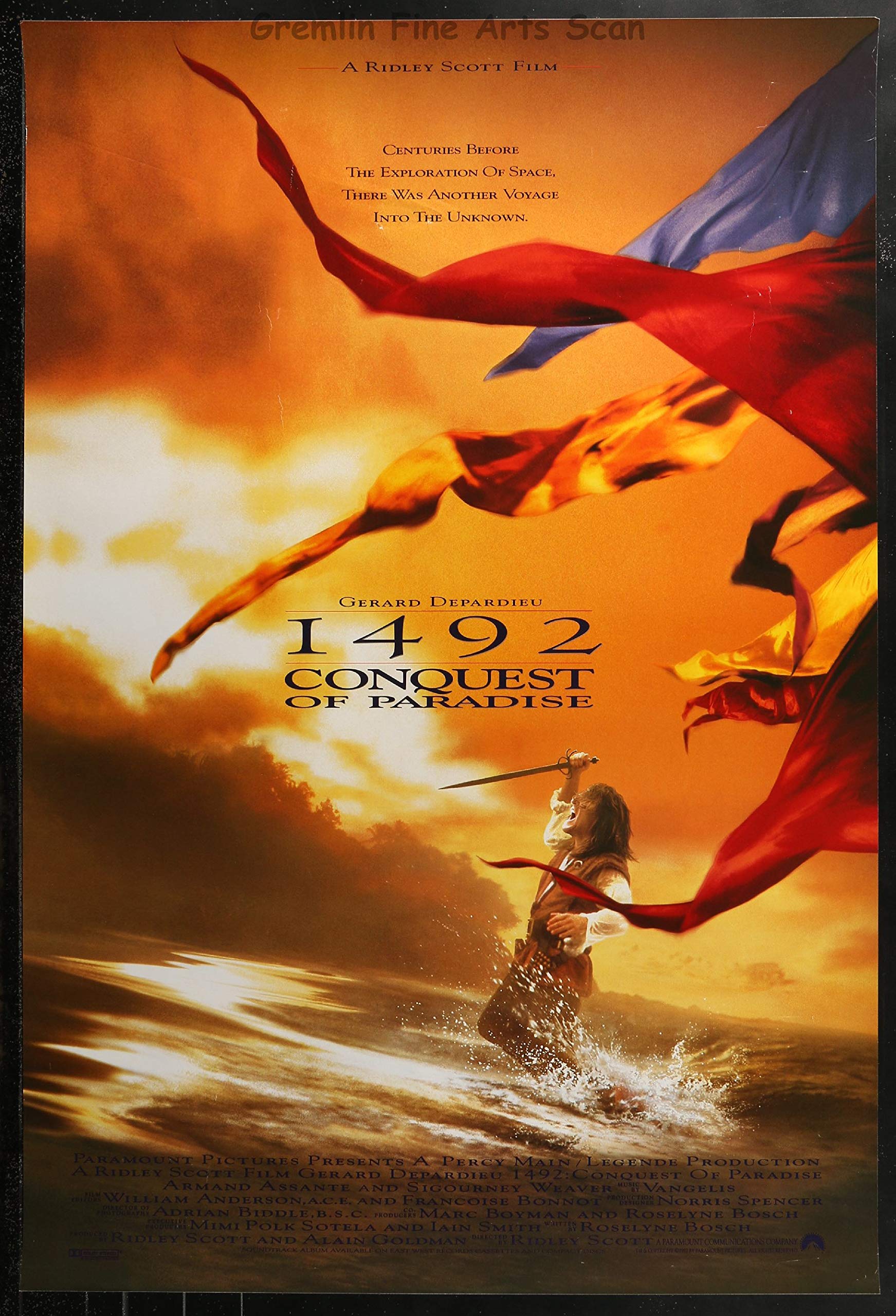 1492, CONQUEST OF PARADISE 1992 Theatrical Movie Poster - Ridley