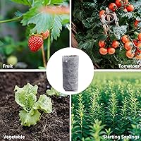 Vista 6 de Belit 50 Piezas Bolsas de Cultivo Profundas para Vivero de 13.5" de Altura, Macetas de Plantas No Tejidas Contenedor para Iniciar Plantas de Raíces