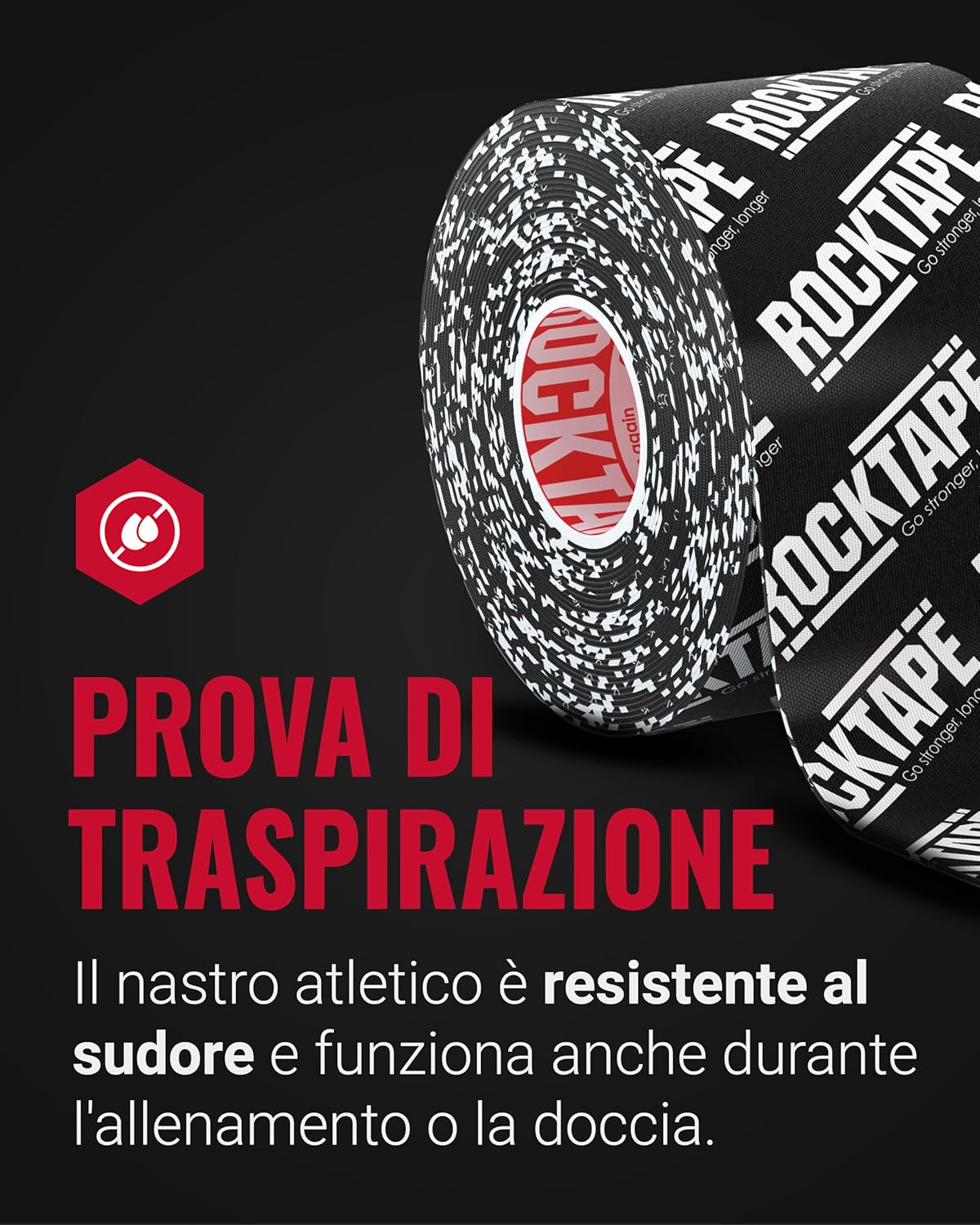 RockTape Extra Sticky Kinesiology Tape - Athletic Tape for Muscle Pain Relief, Injury Recovery - Microscopic Skin Lifting & Decompression - Sweat & Water Resistant - Image 3