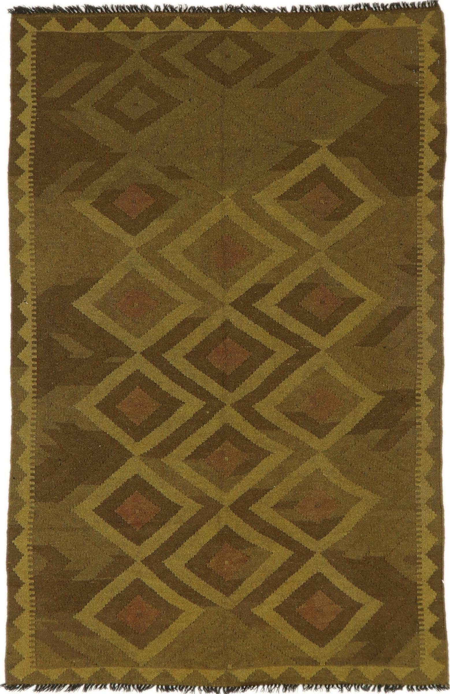 Tapis Kilim Afghan en laine 129x206 pour réchauffer l'ambiance de votre salon