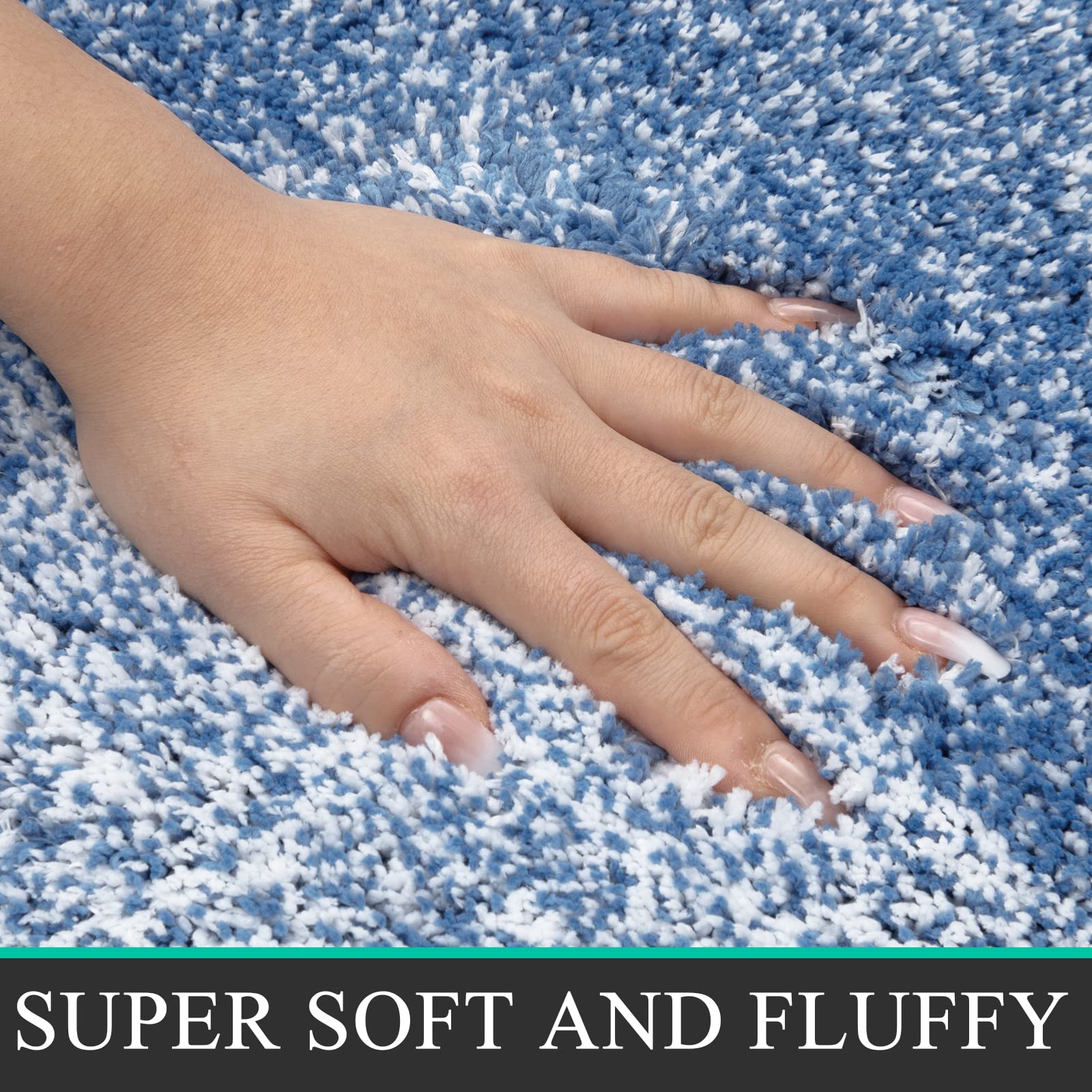 Enyhom Soft Bathroom Mat Sets 2 Piece Water Absorbent Bath Mats and Toilet Mat Non Slip Machine Washable Bath and Pedestal Mat Sets - Image 4