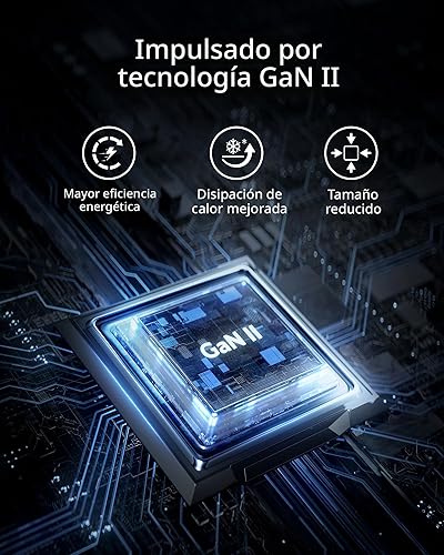 Miniatura 5 de Anker Cargador, 65 W, 3 puertos, rápido, plegable, USB C, bloque de cargador para MacBook Pro/Air, iPad Pro, Galaxy S20, Dell XPS 13, Note 20/10+,