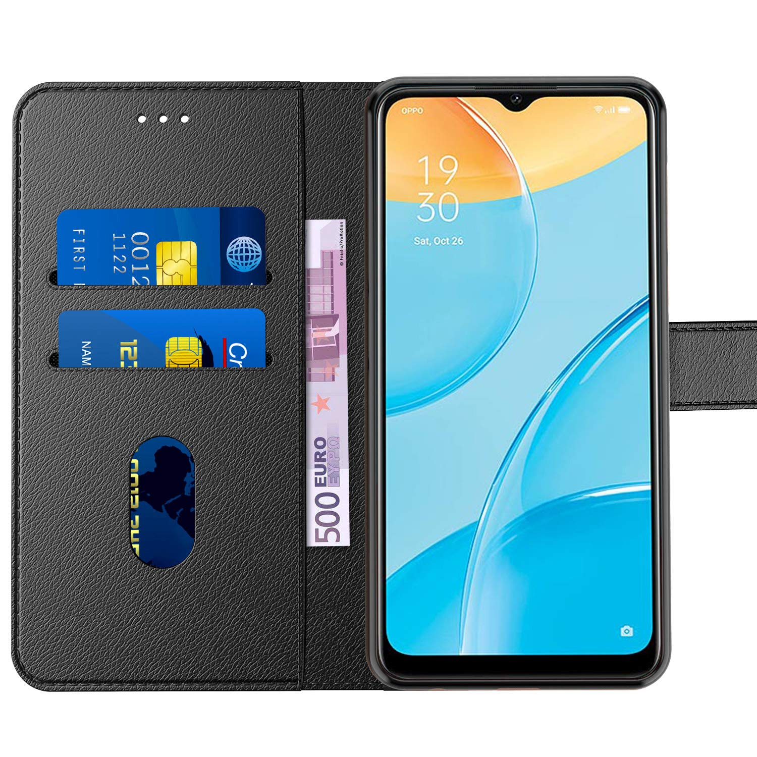 Flip Cover per OPPO A15 a Libro Custodia Portafoglio Magnetica in Pelle