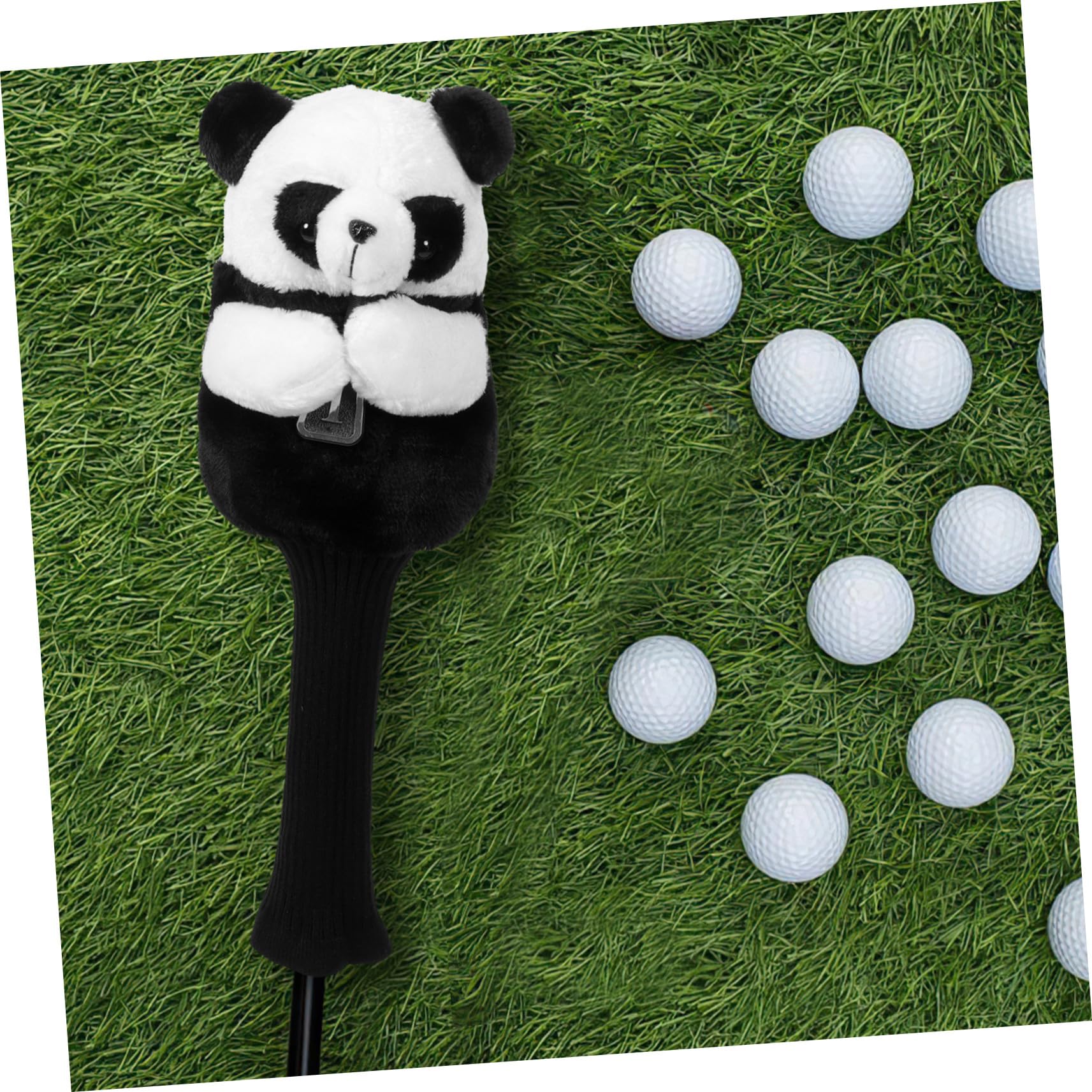 Funda para Palos de Golf Diseño de Panda Algodón y Tela Forro Engrosado Flexible Cubierta Protectora Ligera para Equipo de Club Accesorios de Golf