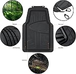 Amazon Basics 2-Piece Toute la saison PVC Tapis de sol pour voitures, VUS et camions, Noir