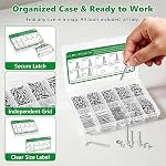 981Pcs M2 Kit d'assortiment à vis, 304 Kit d'assortiment pour tête de socket en acier inoxydable avec clé -(M2x4/6/8/10/12/16/20mm) pour l'électronique, PC Construire, 3D Imprimeur, DIY Projets