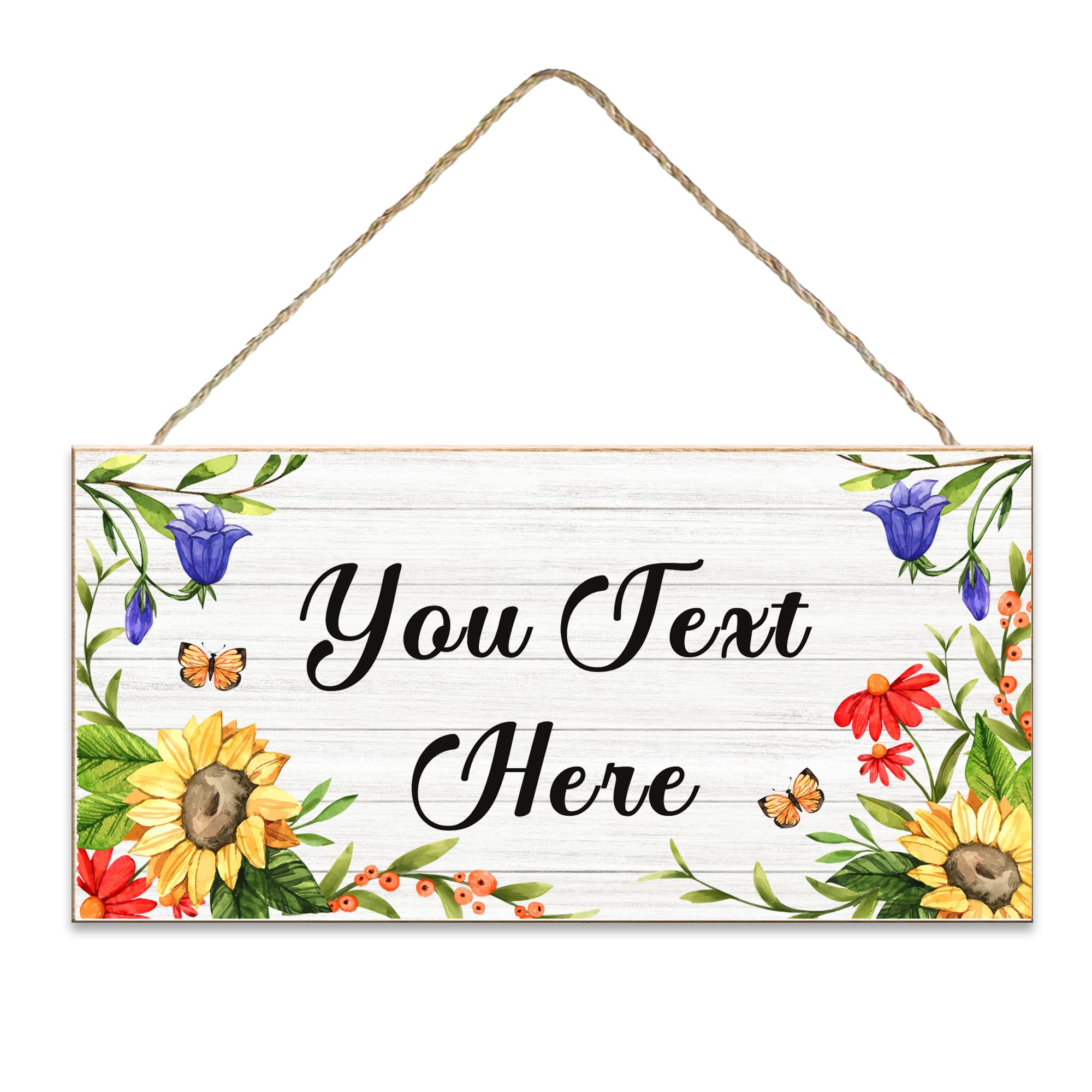 Personalised Garden Signs Custom Wooden Garden Signs Plaques for Outside Welcome Sign Gifts Yard Signs Hanging Wall Plaque Garden Rules Door Sign Home Decor(Design 3)
