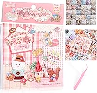 Vista 20 de Tmtains 990 piezas de calcomanías japonesas retro, serie de recuerdos románticos, estilo cómic, material de decoración, calcomanías estéticas