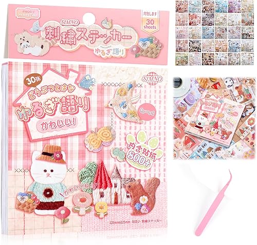 Miniatura 20 de Tmtains 990 piezas de calcomanías japonesas retro, serie de recuerdos románticos, estilo cómic, material de decoración, calcomanías estéticas