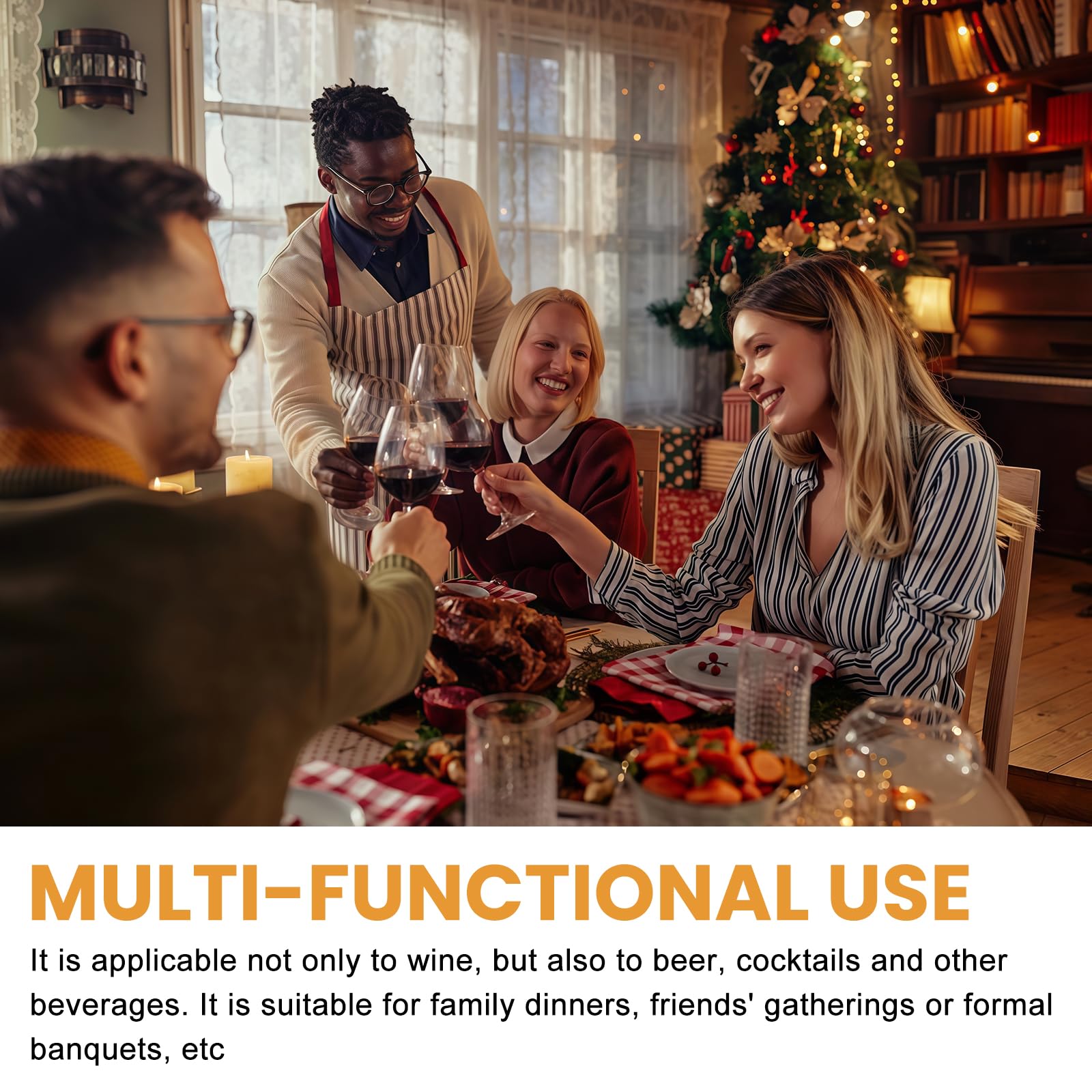 12er Set Holz Weinglas Topper, Charcuterie Brett Topper mit Rotwein Spritzen Schutz, für Desserts, Snacks, Party & Familienessen