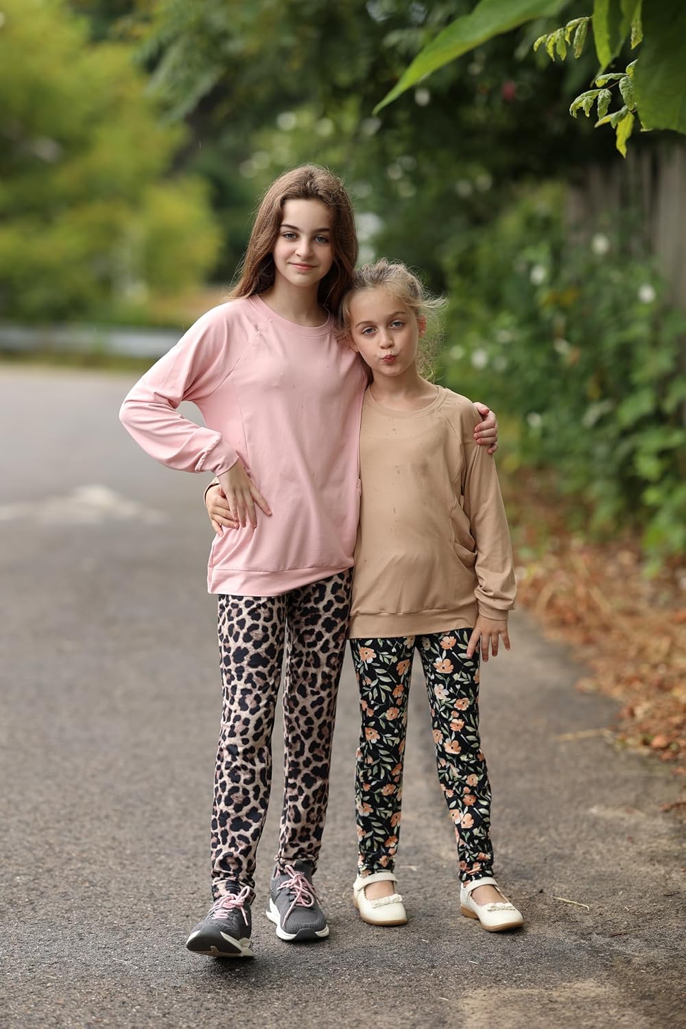 Arshiner Girls 2 Piece Outfits Long Sleeve Raglan Top with Pockets and Slim Fit Pants Daily Wear Set for 6-14Y - Image 6