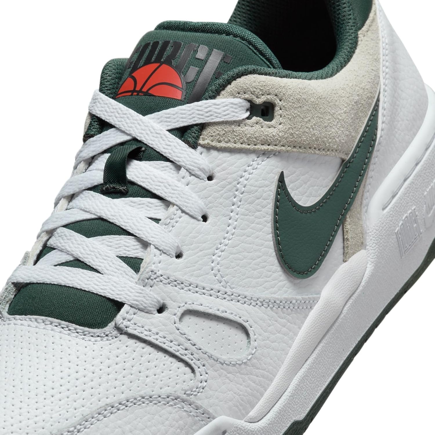 Nike Full Force Low Men's Shoes (HF1739-100, White/Sea Glass/Cosmic Clay/Vintage Green) Size 12 - Image 5