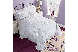 Montgomery Ward Emily Floral Chenille Bedspread - Queen