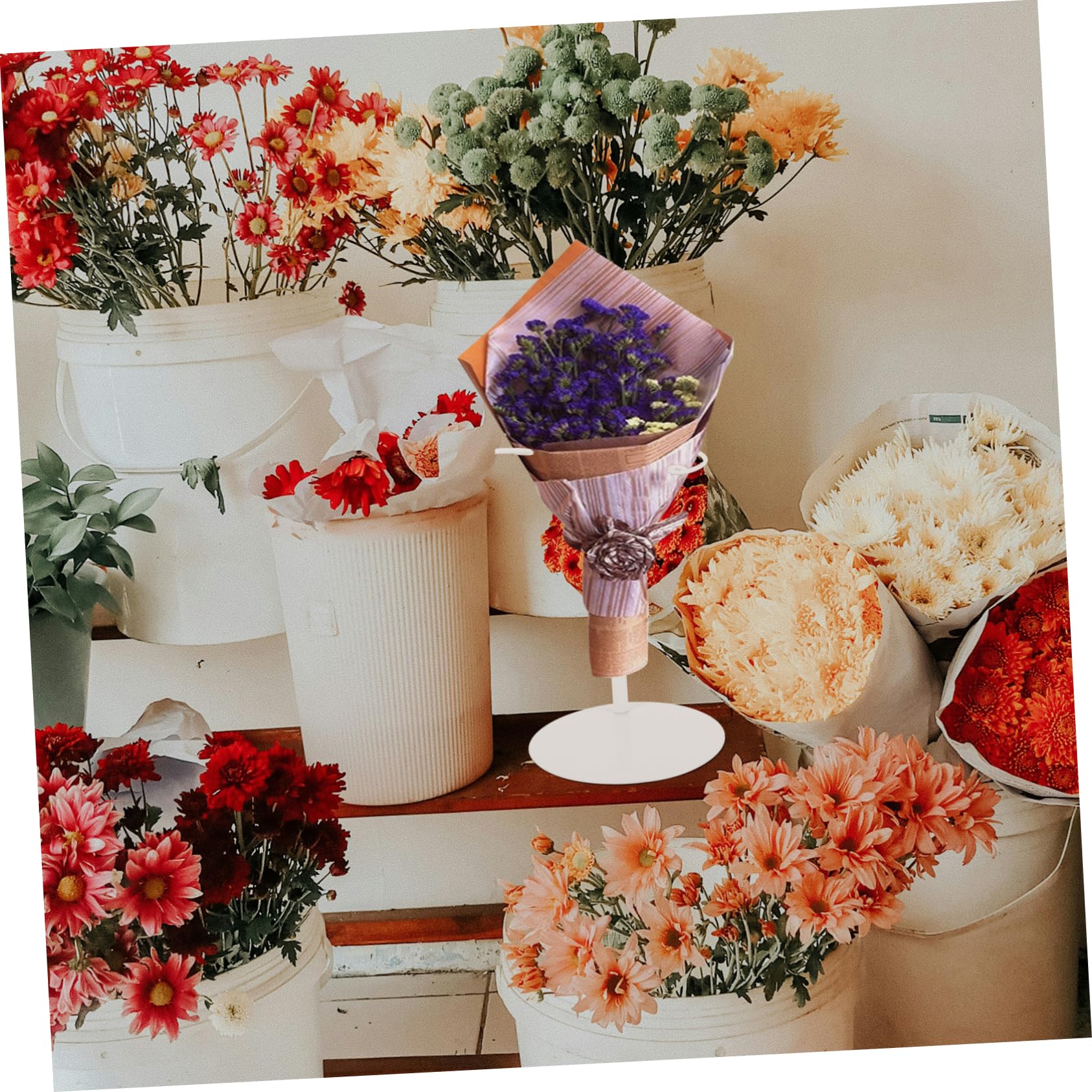 Soporte de Exhibición para Hierro Ajustable Estante de Arreglo Floral para Mesa Soporte para Floristería y Decoración de Bodas Estante para Flores Secas y Artificiales