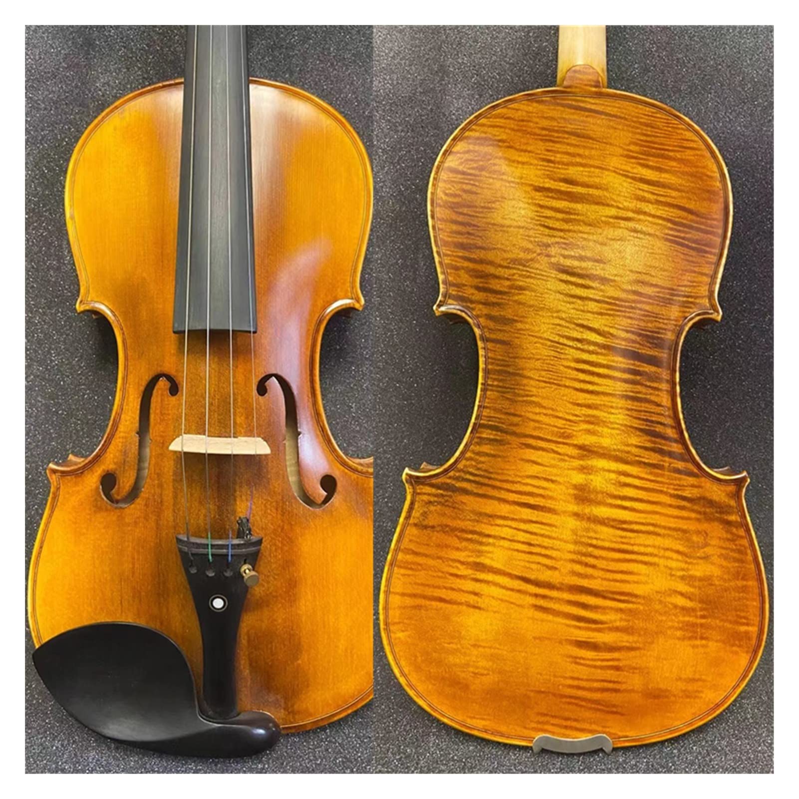 Amazon | 4/4バイオリン彫刻馬ヘッド強力なサウンド4弦楽器4文字列