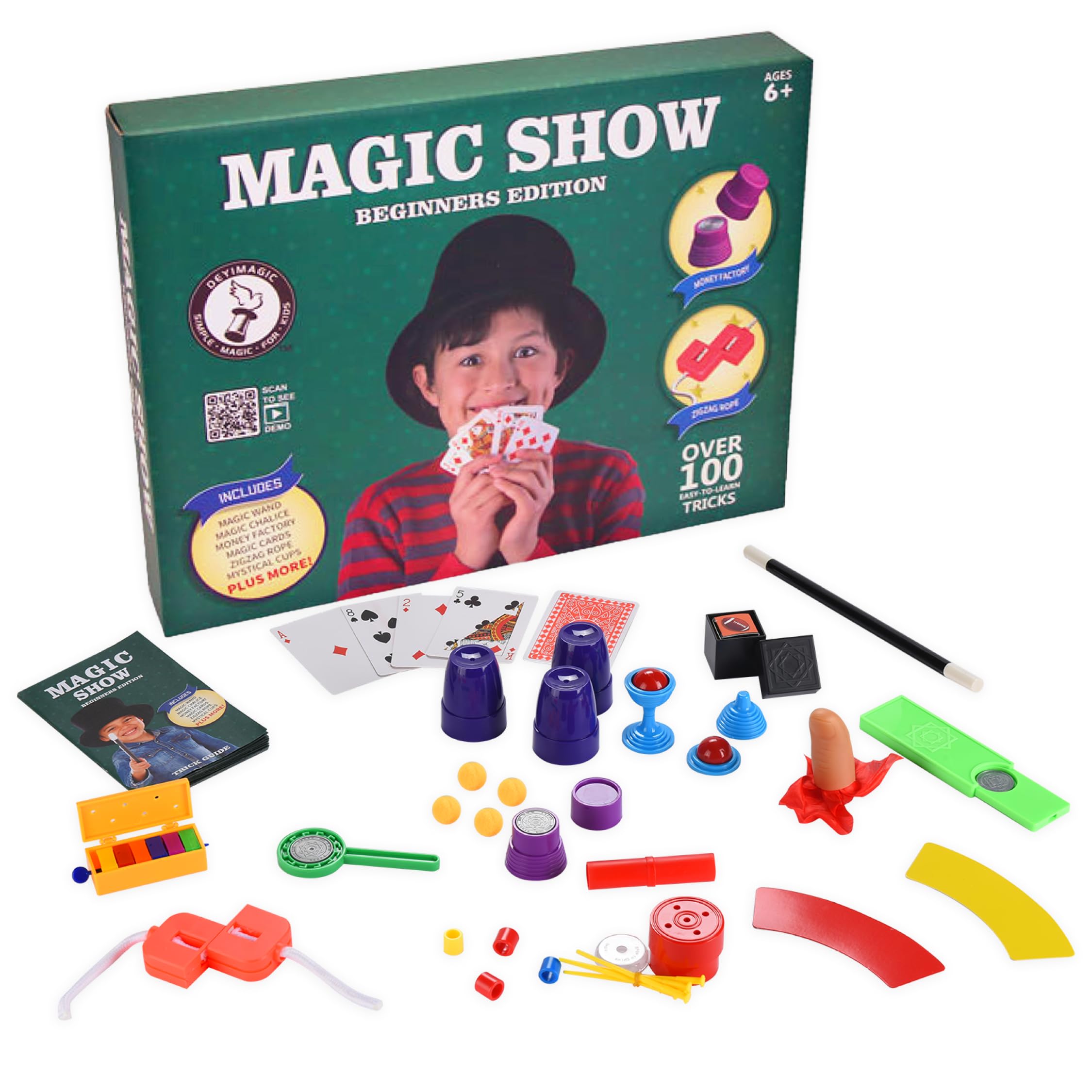 Mister M Magic Kit Set for Beginners - Comprehensive Kit with Step-by-Step Instructional Booklet - Ideal Magic Tricks Show - Perform Hundreds of Tricks - Fun for Kids and Family