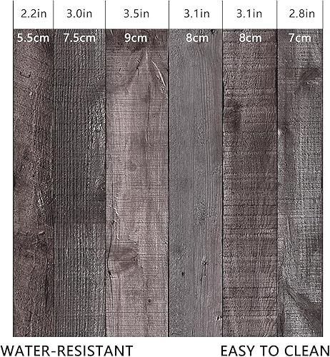 Miniatura 6 de WENMER Papel de contacto de madera de 17.71 x 1181 pulgadas, papel tapiz de madera rústica, papel tapiz de madera para despegar y pegar, papel de