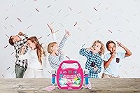 Vista 7 de LEXiBOOK – Disney Princess – Reproductor de karaoke digital portátil para niños – Micrófonos, efectos de luz, Bluetooth, funciones de grabación