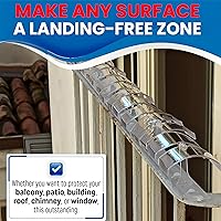 Vista 9 de Sistema disuasorio de pájaros, policarbonato resistente a los rayos UV, a prueba de palomas sin crueldad, de larga duración, adecuado para balcones