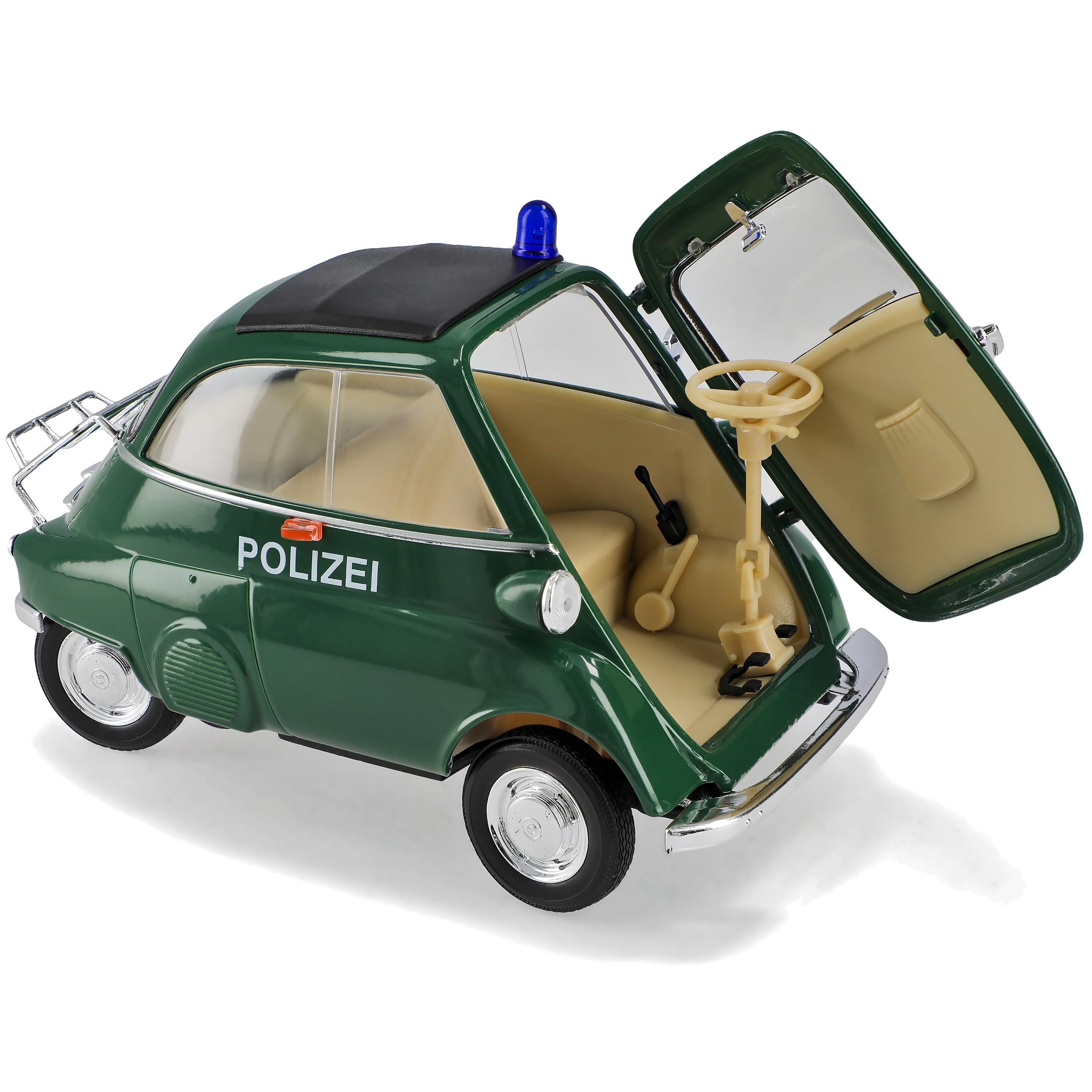 Generisch B*M*W Isetta Polizei Grün 1955-1962 1/18 Welly Modell Auto