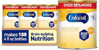 Enfamil 유아용 분유 - 철분이 함유된 우유 기반 아기 분유 - 파우더 캔, 833.5g(32온스) (4팩)
