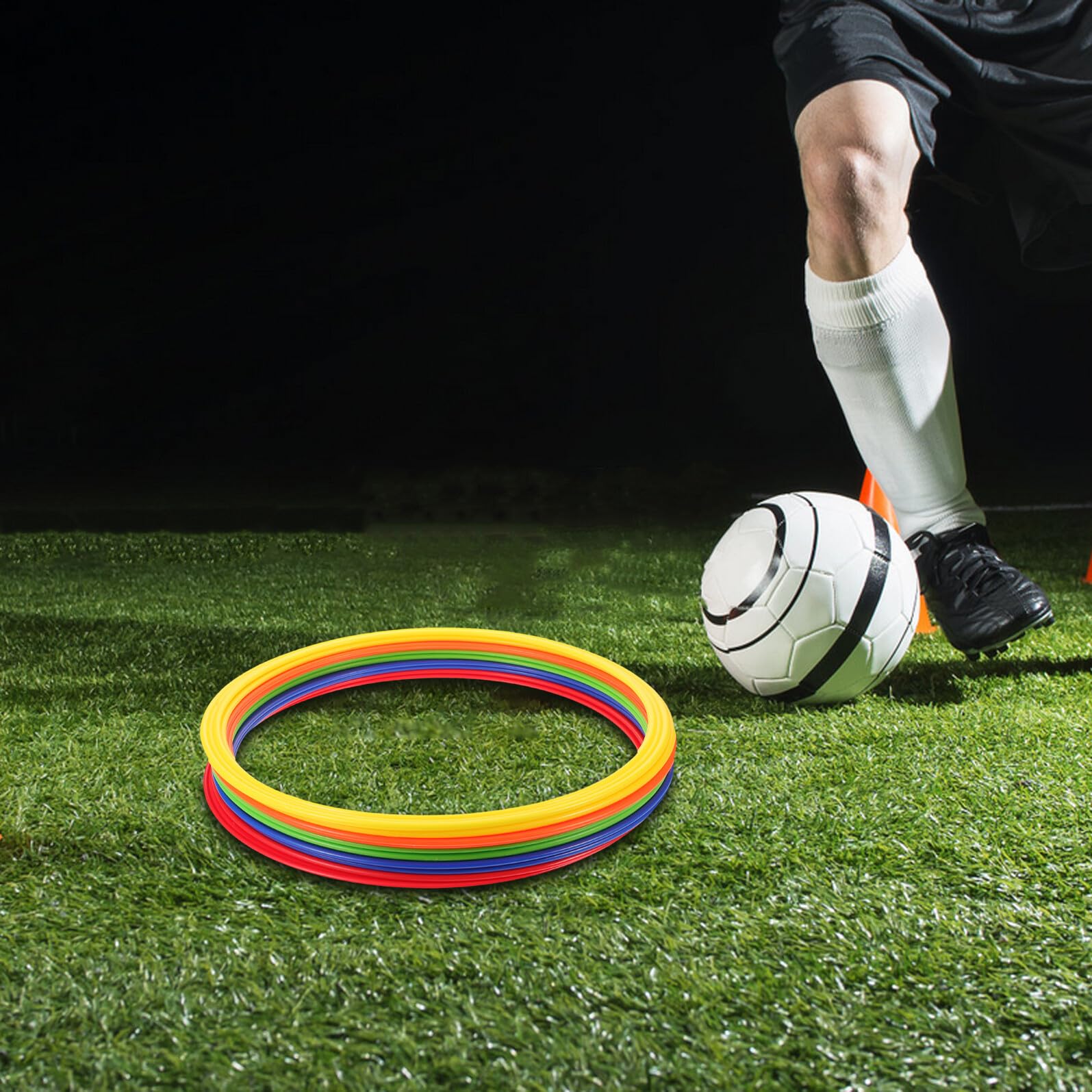 10pezzi Cerchi Di Plastica Per Agilità e Velocità Adatti Per Calcio e Basket Per Esercizi Di Allenamento Di Agilità e Giocattoli Da Parco Giocattoli