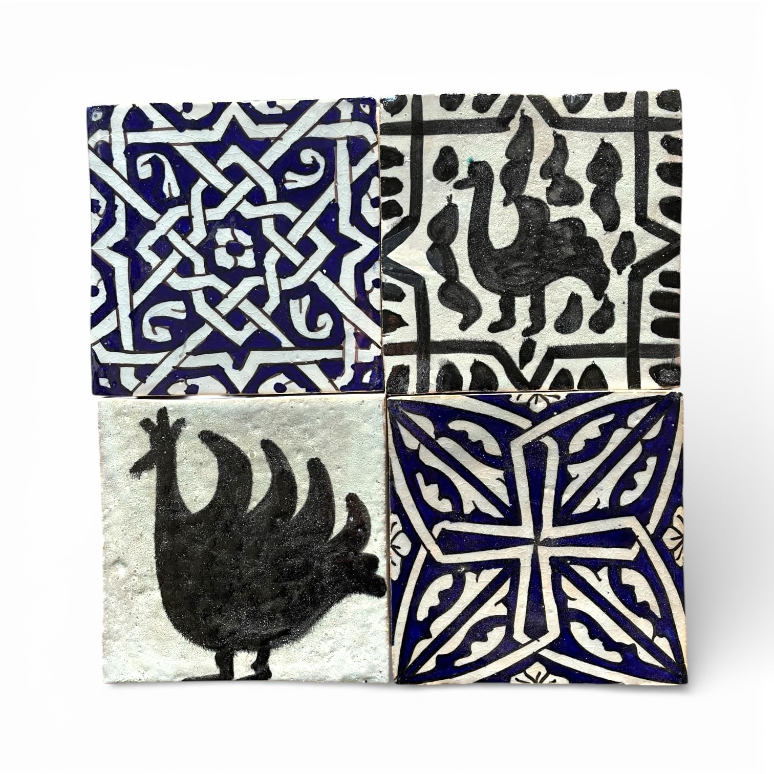 Carreaux marocains artisanaux de prestige en céramique peints à la main pour mur