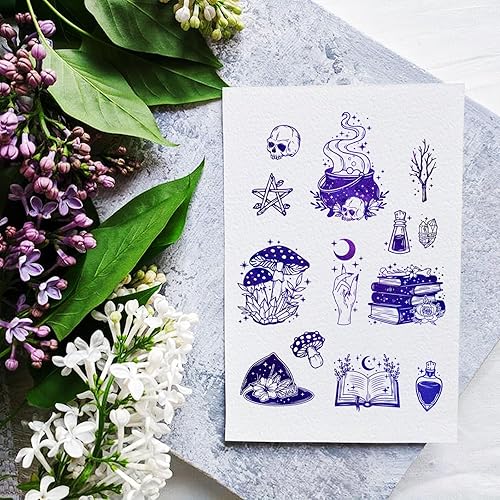 Miniatura 2 de GLOBLELAND Magic Witchcrafts - Sellos transparentes para bricolaje álbumes de recortes, sombrero de libro, sello de silicona, tarjetas