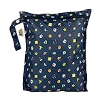 Bumkins Waterproof Wet Bag for Baby, Travel, Swim Suit, Cloth Diapers, Pump Parts, Pool, Beach, Gym Clothes, Toiletry, Hook to Stroller, Daycare, Zipper Reusable Wetdry Packing, Nintendo Super Mario