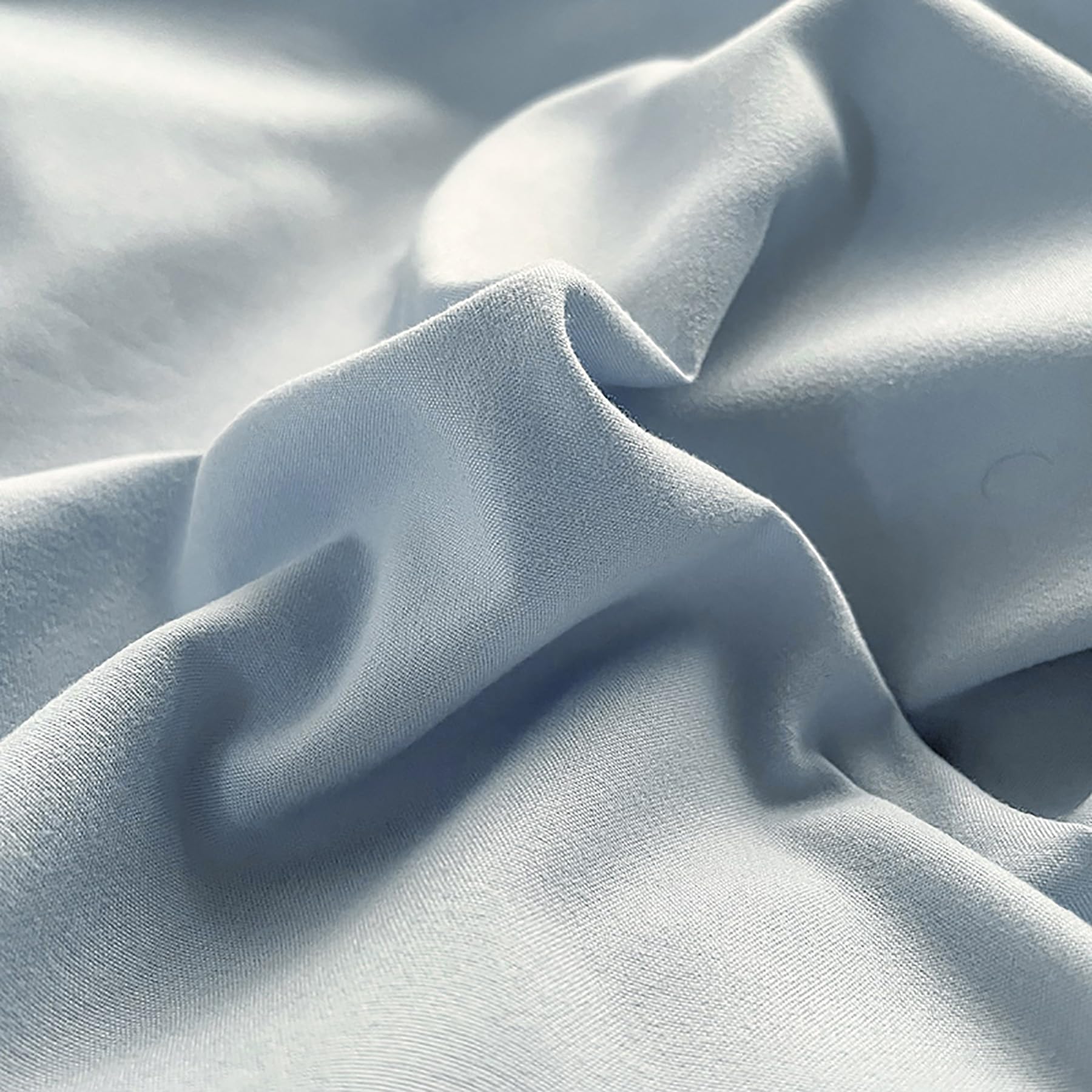Parure lit Queen Size, Ensemble literie Simple Coton Couleur Unie Couvre-lit Dentelle Style Ensemble draps Comprenant Ensembles Couette Un Drap Plat Une taie d'oreiller,Bleu,Twin