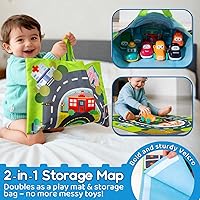 Vista 5 de ALASOU 9 unidades de grúas de bebé para niños de 1 año con tapete de juego/bolsa de almacenamiento, regalo de primer cumpleaños, cesta de Pascua