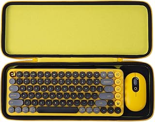 Aenllosi Hard Carry Case for Logitech Pop Keys Mechanical Wireless Keyboard and Mouse, Case Only (yellow)