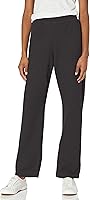 Hanes Women's EcoSmart Fleece Open Leg Sweatpants - Cozy No-Pocket Pull-On Sweats for Lounge & Errands, XXL Ebony