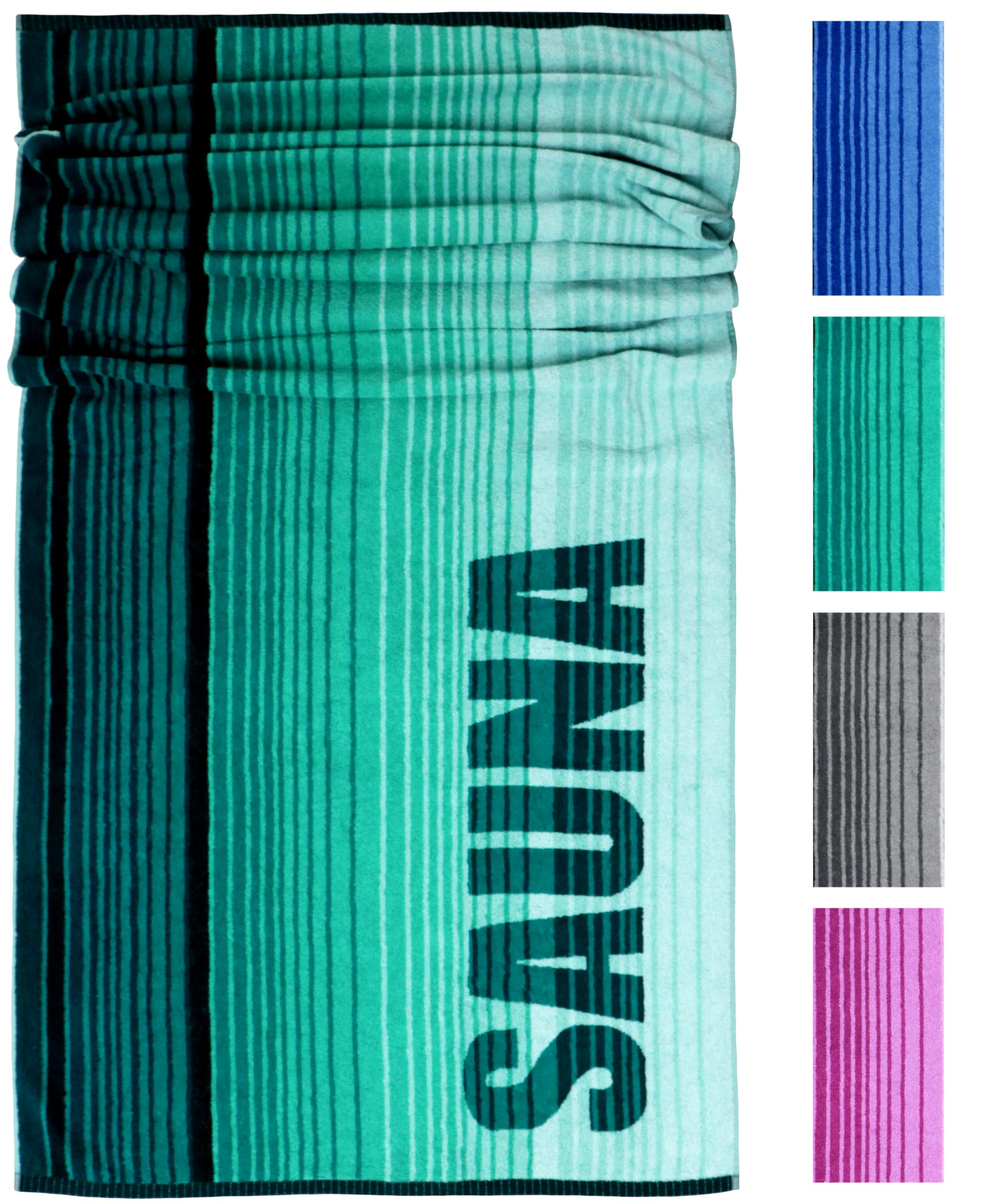 Lashuma großes Saunahandtuch 85x200 cm, Oslo XXL Saunatuch in Türkis Grün | 480 GSM Frottee aus 100 % Baumwolle, saugstark und weich, für Damen und Herren, geeignet für Sauna, Wellness und Bad