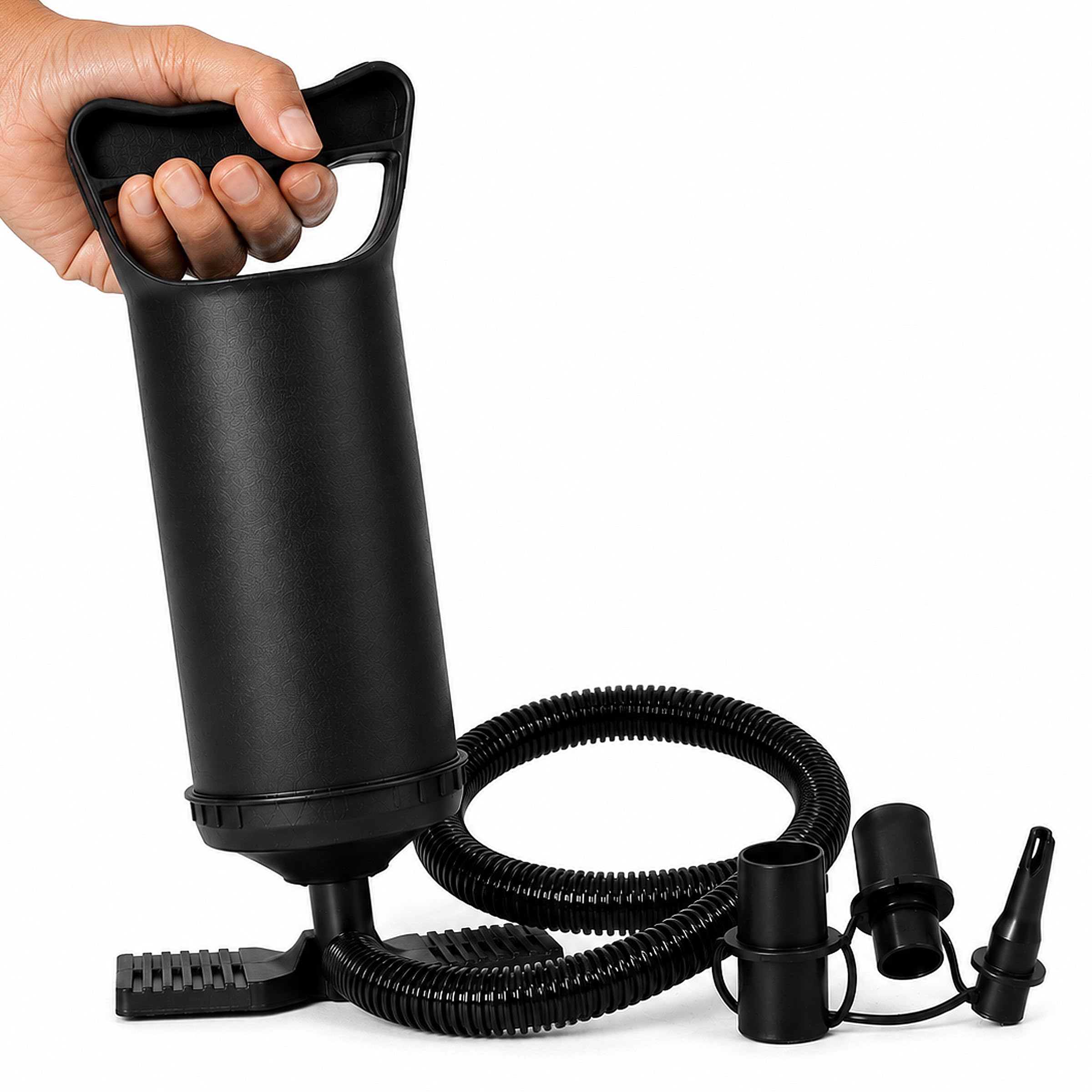 Toyshine 12 Inch Air Hammer Inflation Pump 0.85L/Cycle with 3 Valve Adaptors, for Air Sofa, Bed, Swimming Pool Tubes, Toys, Air Bags, Mattresses