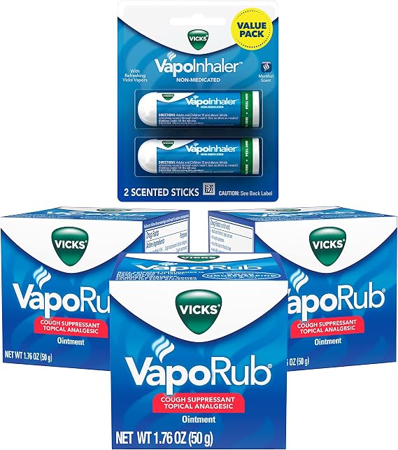 Vicks VapoInhaler 2 pack & Vicks Vapo Rub 3 pack