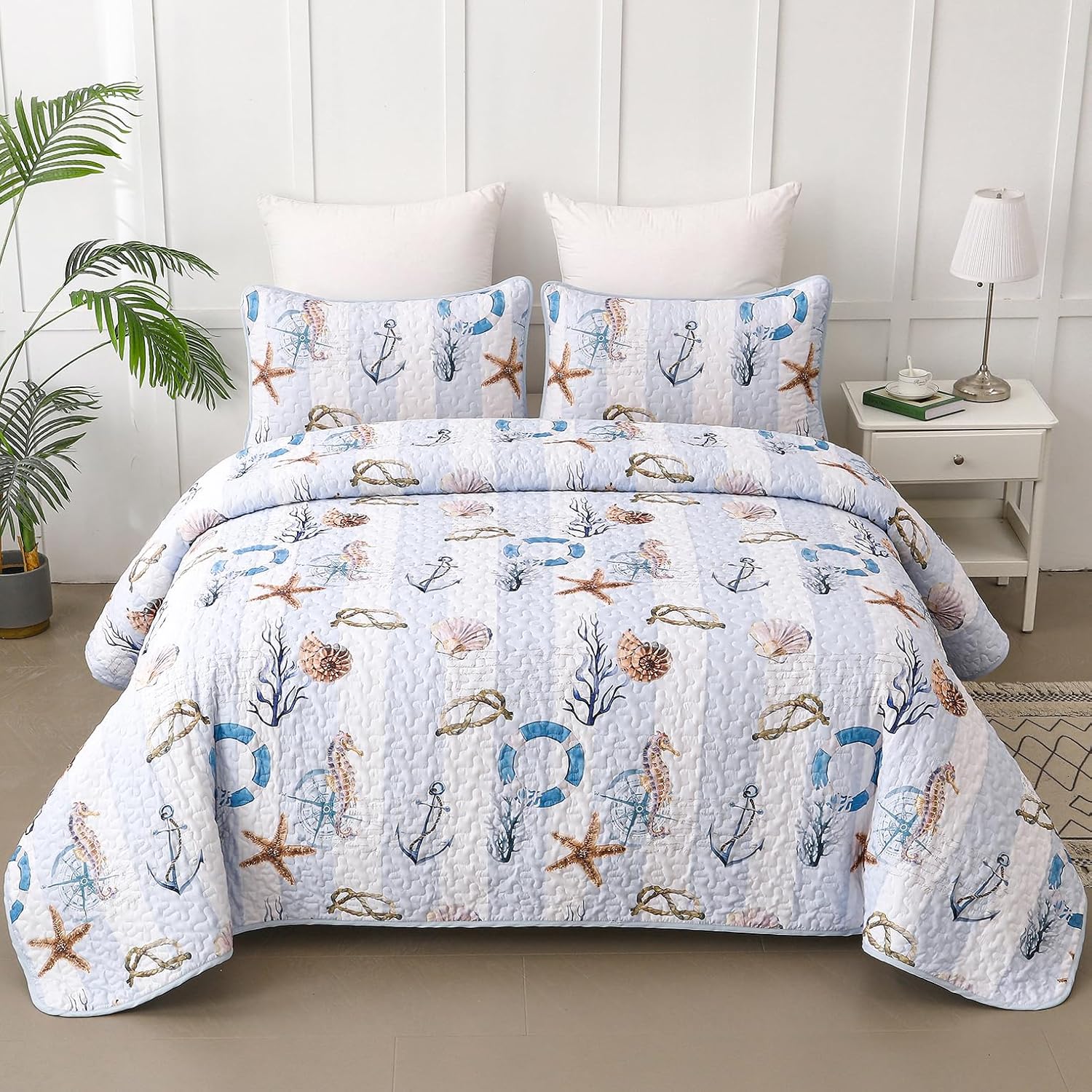 Coastal Quilt Set Queen...