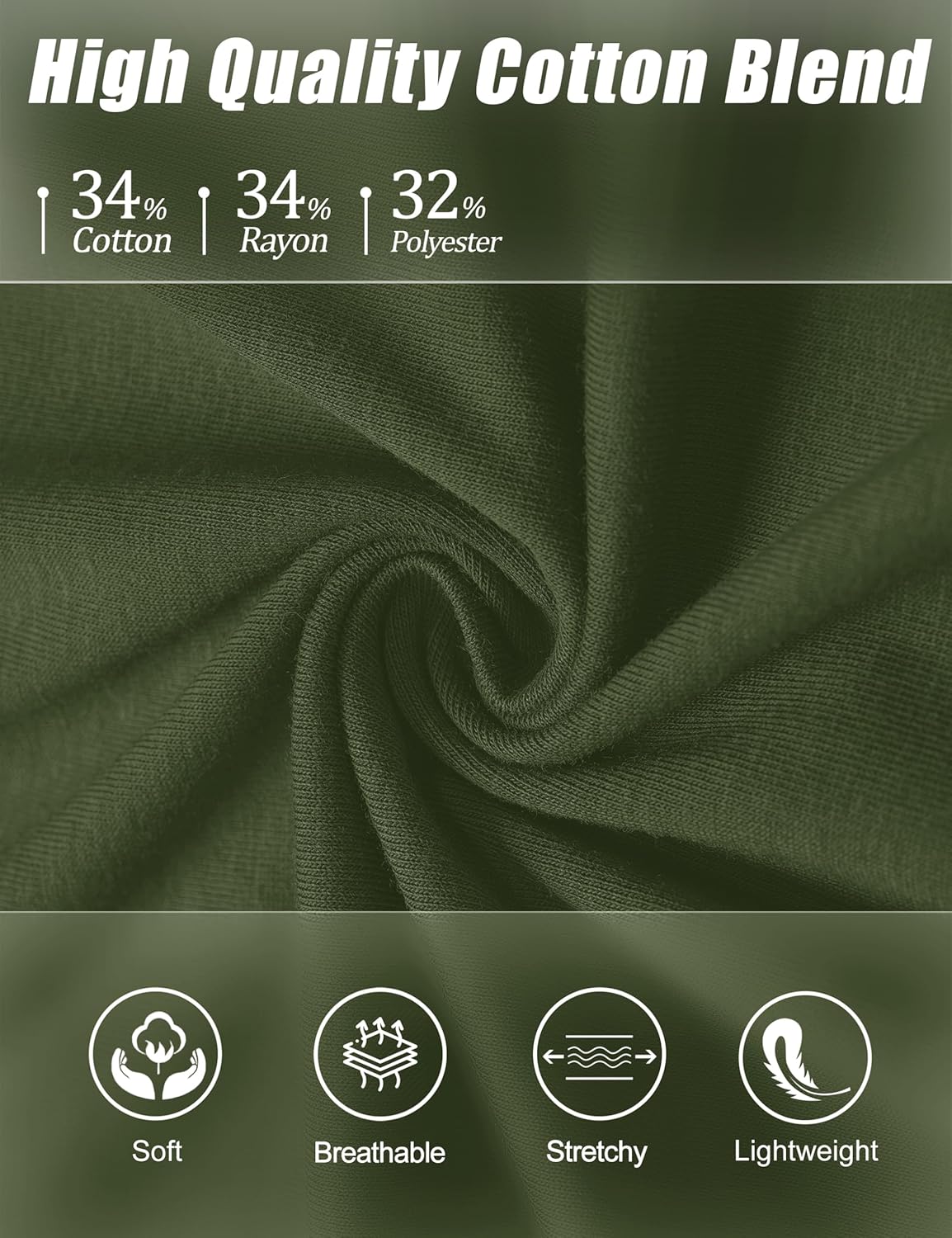 YUCOLEN Polo Shirts for Women 3/4 Sleeve Tops Golf Tees 5-Button Collared Cotton Shirt Business Casual - Image 4