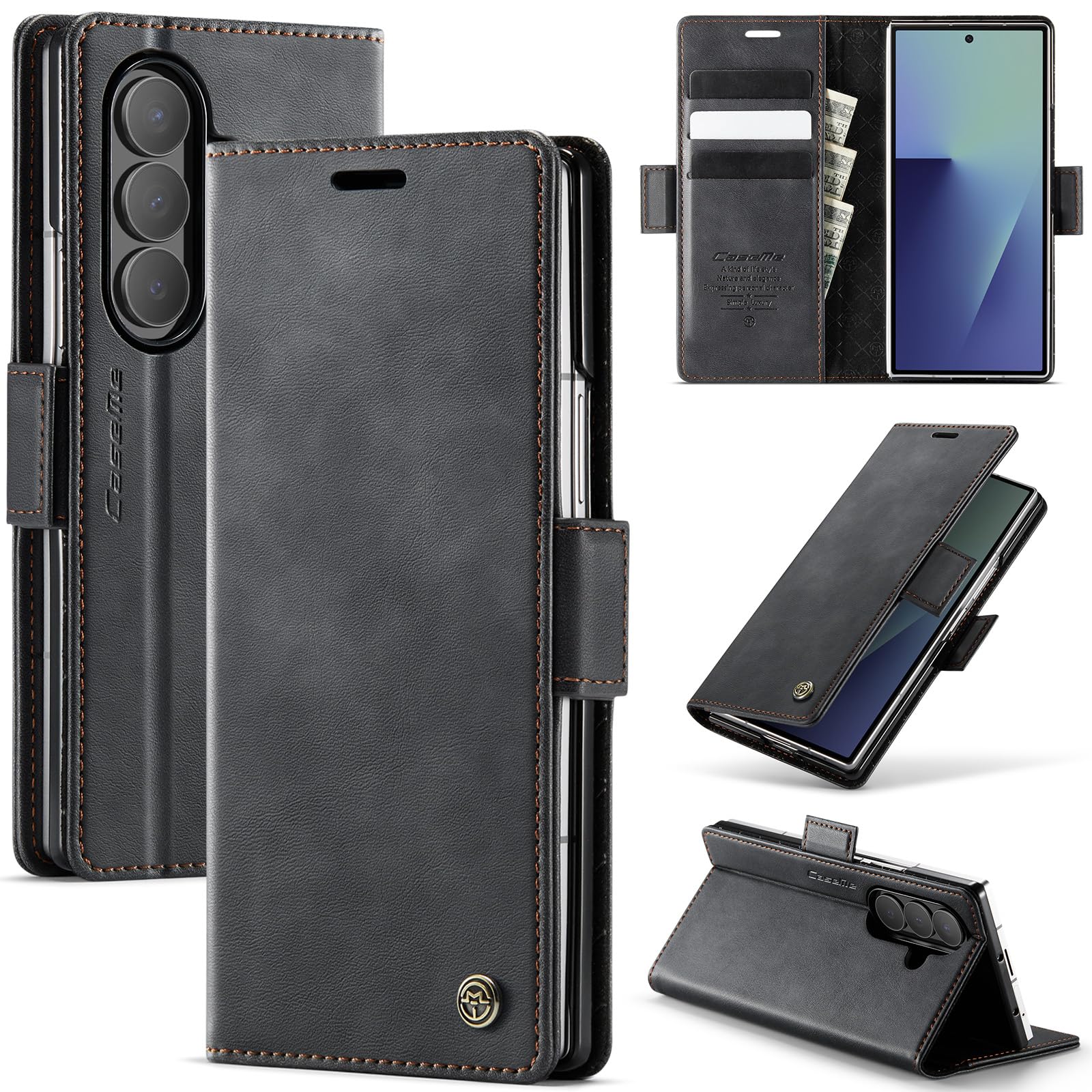 Cracedily Handyhülle für Samsung Galaxy Z Fold 4 Hülle, Klap