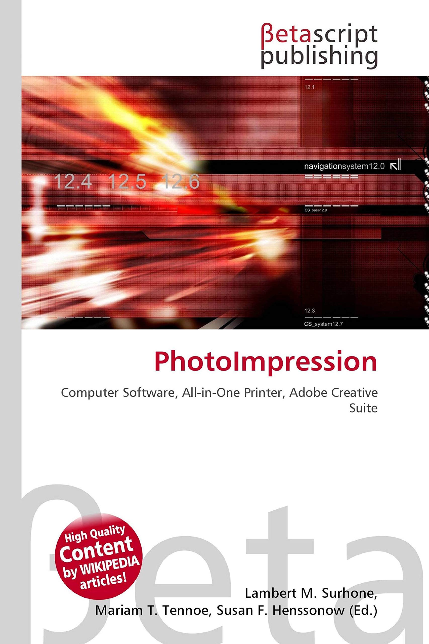 PhotoImpression: Computer Software, All-in-One Printer, Adobe Creative Suite