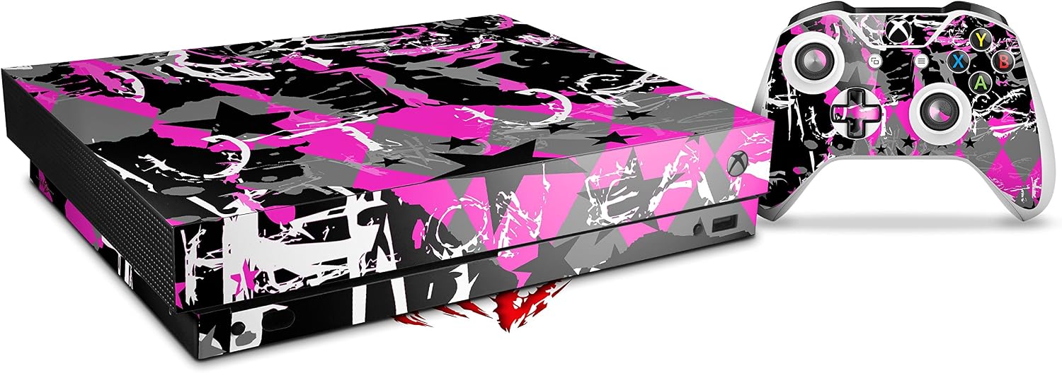 Decal Vinyl Skin Wrap Compatible with Xbox One X Console and Controller - SceneKid Pink