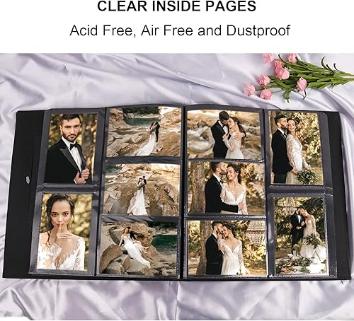 Miniatura 4 de Vienrose - Álbum de fotos para 600 fotos de 4 x 6, hecho de cuero, gran capacidad, para recuerdos familiares, bodas, aniversarios, bebés, vacaciones