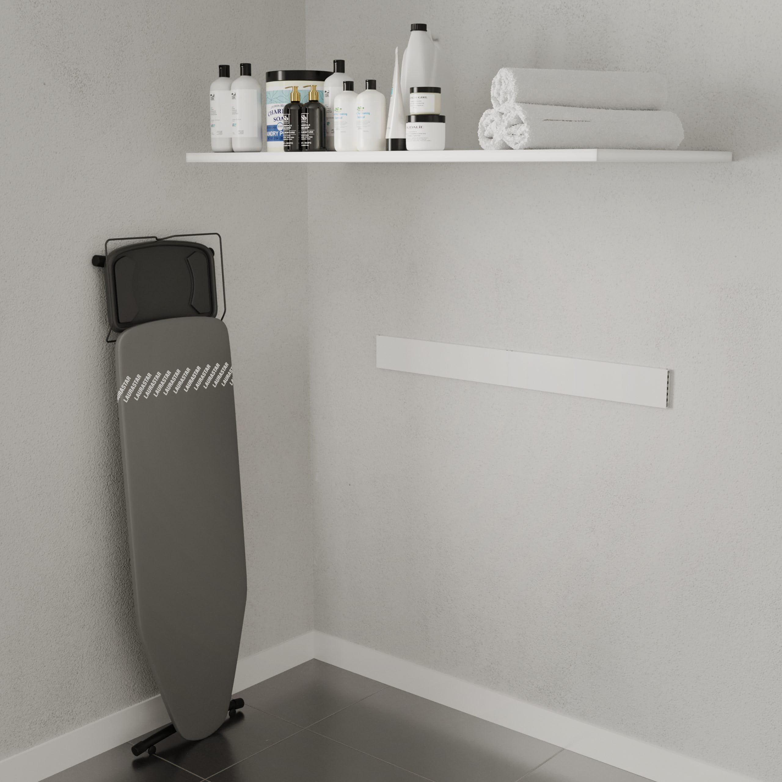 Étendoir à Linge Mural – Étendoir Mural Rabattable 100 cm – 6 m de Séchage – Séchoir Mural Inclinable – Blanc – Étendoir à Linge Compact
