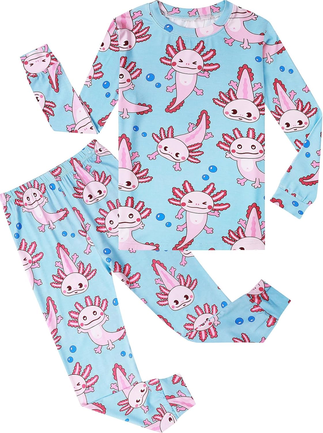 A&J DESIGN Ages 2-10 Kids Bamboo Viscose Two-Piece Long Sleeve Pajama Set