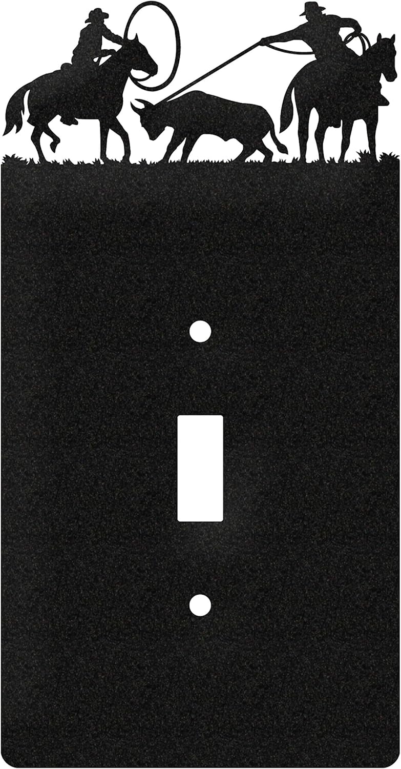 SWEN Products Team Roper Wall Plate Cover (Single Switch, Black)