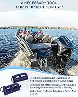 Vista 6 de Bloqueos de dirección hidráulicos, clips de dirección de motor de barco, evitan el balanceo del motor en remolque, viene con un par de topes