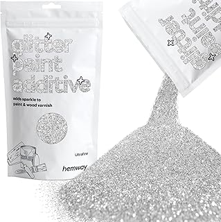 Hemway Glitter Paint Additive Glitter Crystals for Acrylic Paint, Interi...