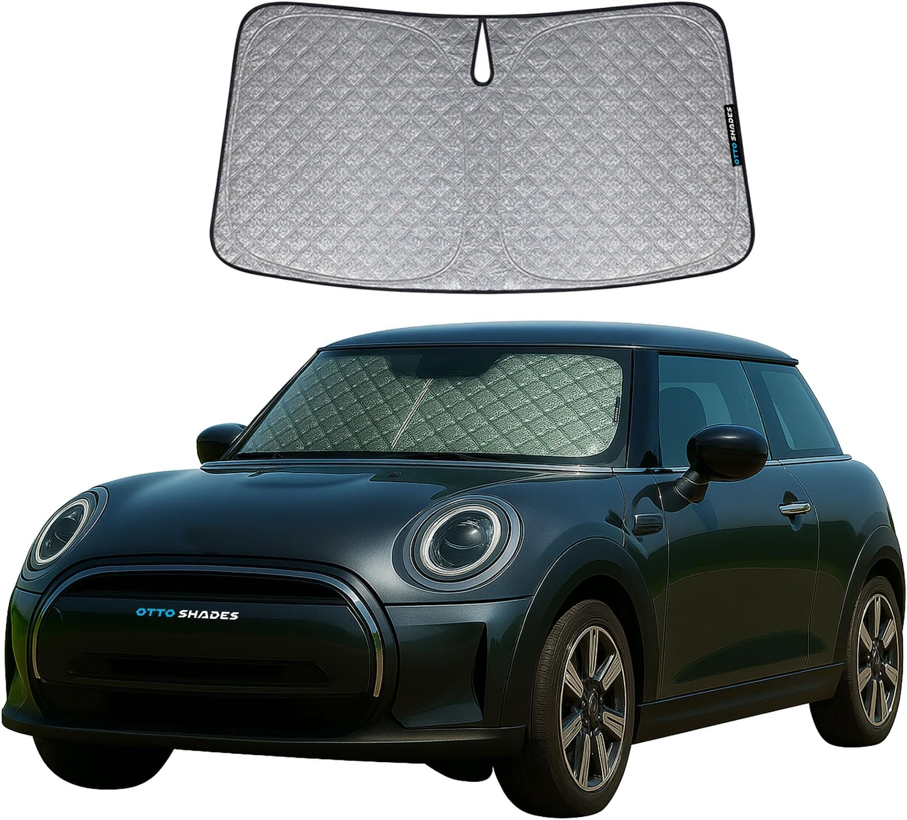 6-Layer Extra-Thick Windshield Sunshade for Mini Cooper F66/J01 2023-2025, Custom Fit, Premium UV Protection, Foldable Front Window Sun Visor, Superior Heat Insulation, Keeps Car Cooler