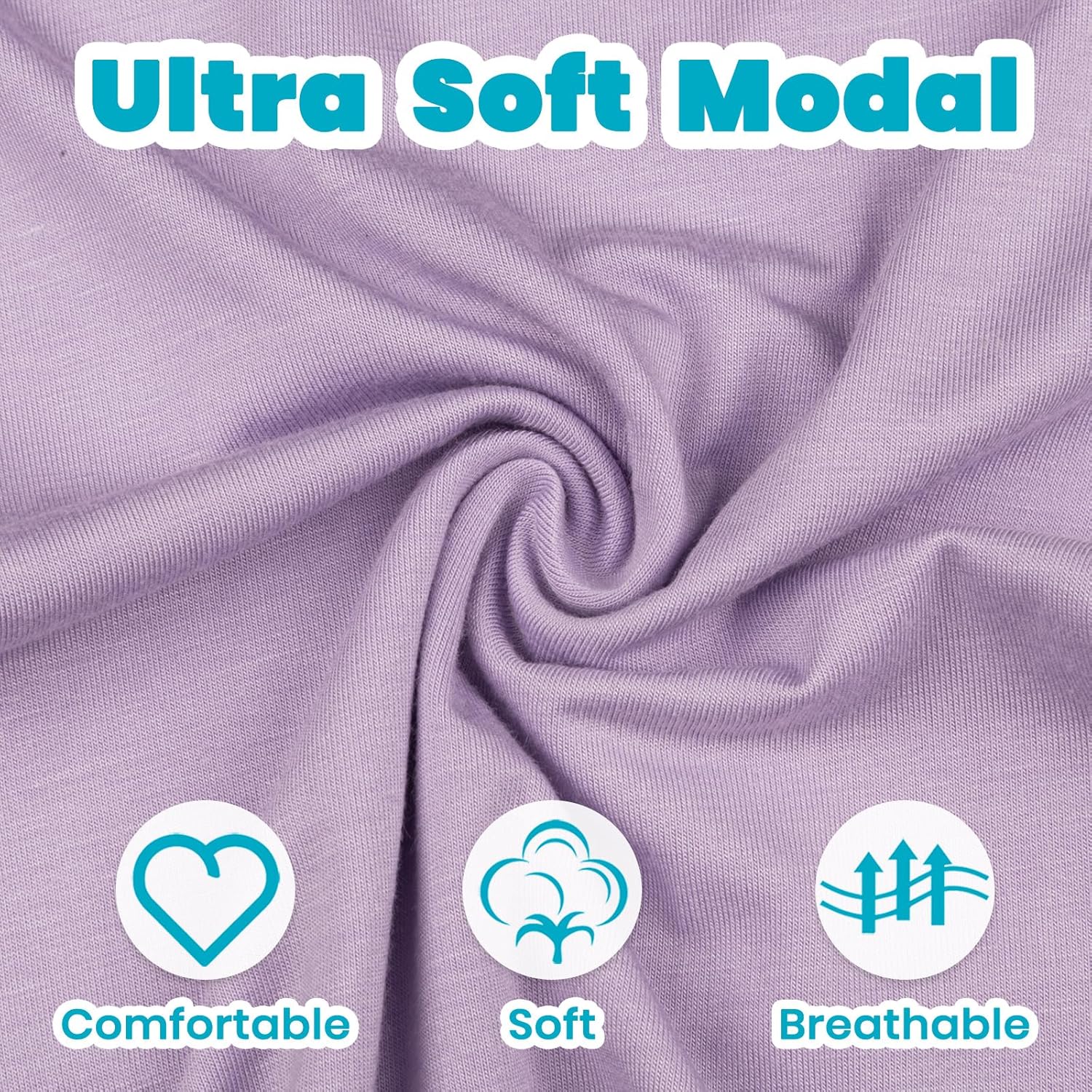 Newborn Baby Knotted Gown, Super Soft Silky Infant Long Sleeve Sleeper for Baby Girl and Boy Sleeping Bag with Hat (Light Purple, 0-3 Months) - Image 2