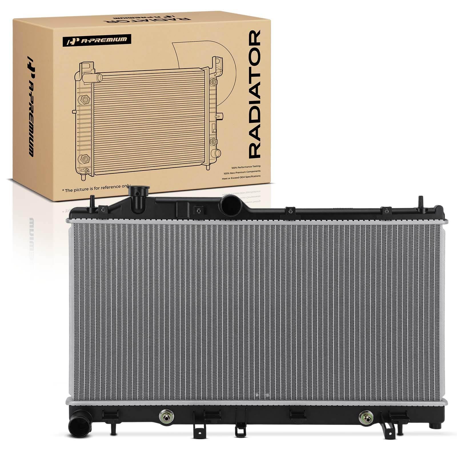 a-premium engine coolant radiator assembly with transmission oil cooler | compatible with subaru forester 09-13, impreza 08-11, outback 05-09, crosstrek 16-17, 2.0l 2.5l h4 engine, automatic trans.